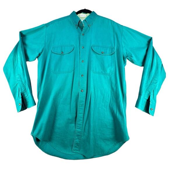 Chaps Ralph Lauren Shirt Vintage Equestrian Denim Collar Button Down Medium - Picture 1 of 9